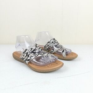 b.o.c Women Alisha Slip On Sandals Size 7 Snake Print Strappy Slide